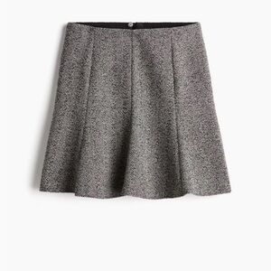 H&M Mini Flared Hem Gray Wool Skirt size 2